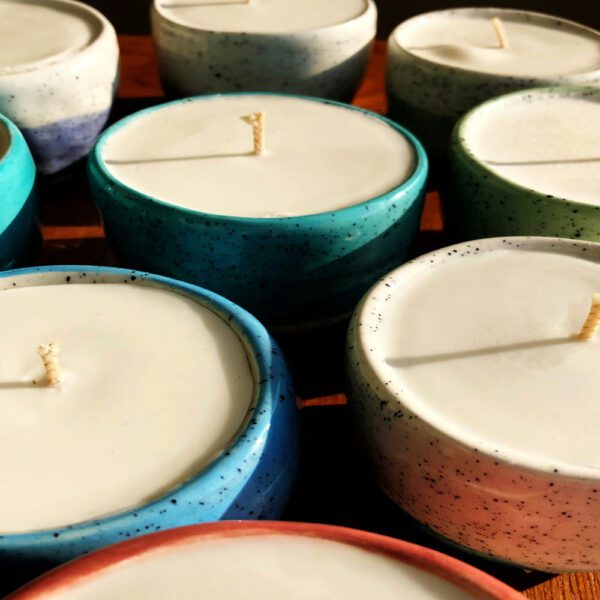 αρωματικό κερί σόγιας κηροπήγιο aromatic soy ceramic candle 