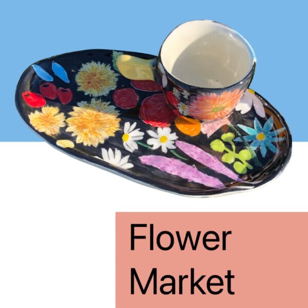 κεραμικό σετ flower market ceramic set flower market